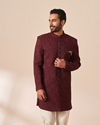 Maroon Achkan Indo Western image number 0